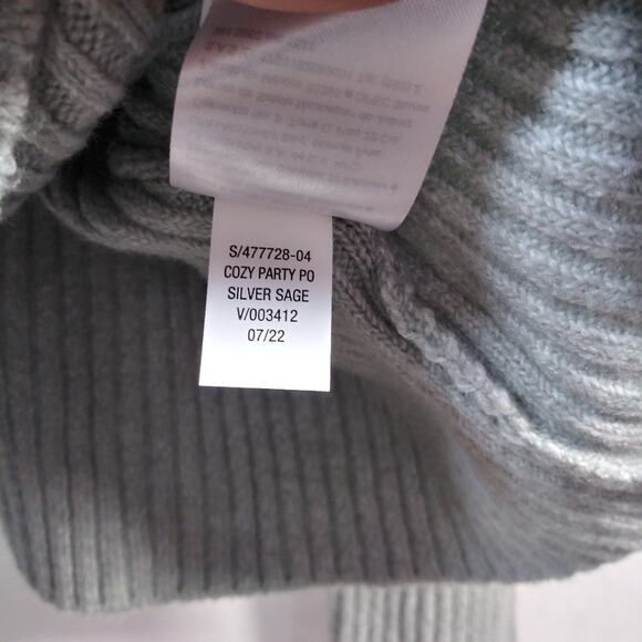 Old Navy Fitted Cropped Square-Neck Rib-Knit Sweater Silver Sage Size 3X - Picture 9 of 10
